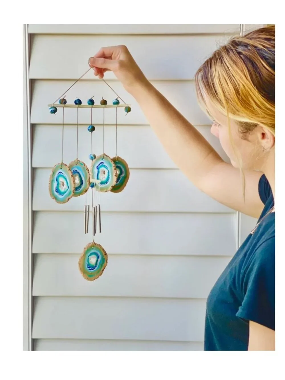 NEW Make Your Own Clay Geode Wind Chime DIY Craft Kit Toy CHRISTMAS GIFT Stockin